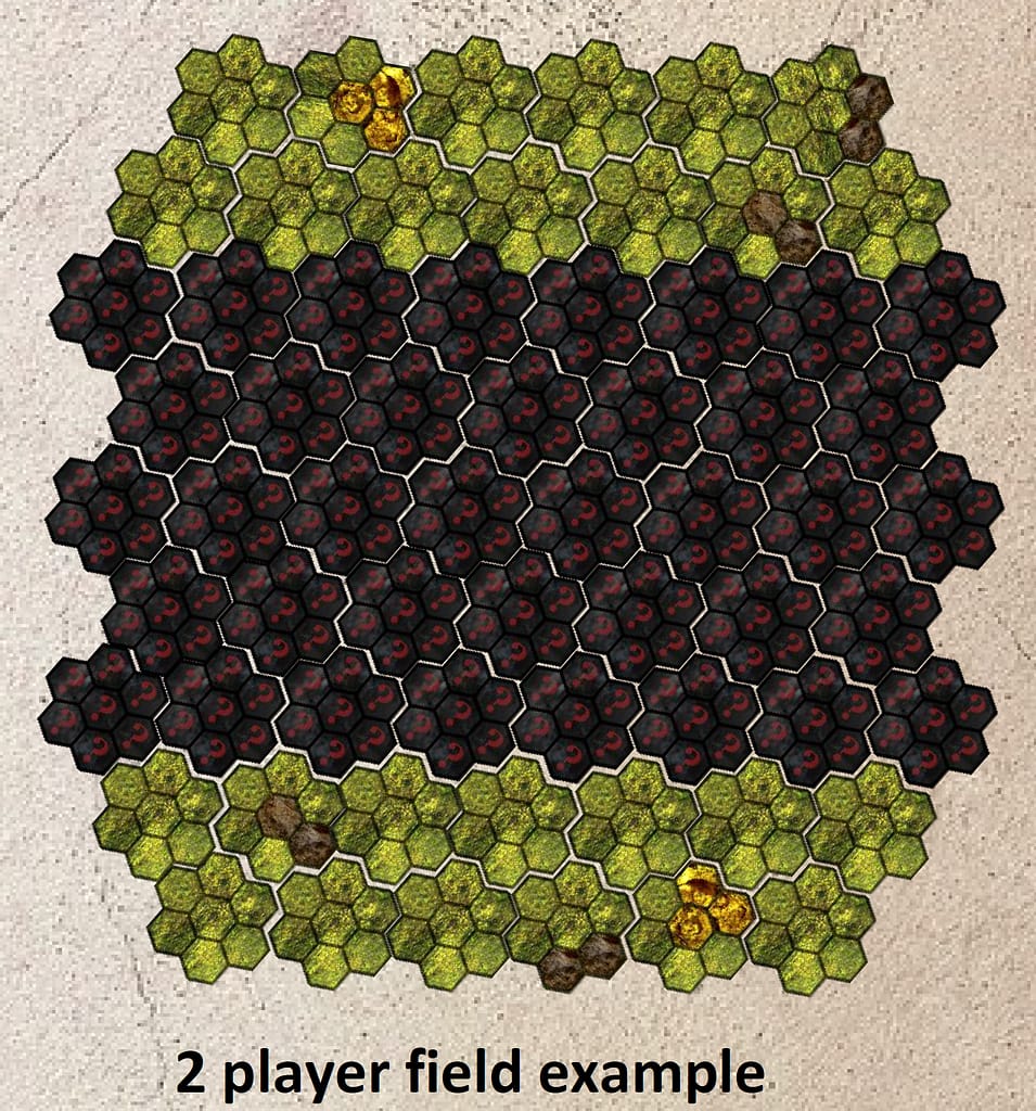 Example field for 2 players